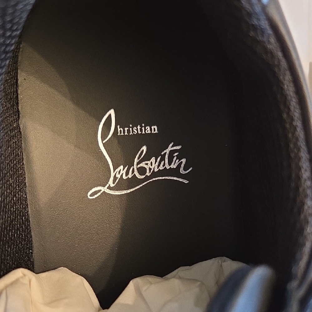 Christian Louboutin Black Sneakers with Silver Spikes - Picture 15 of 16